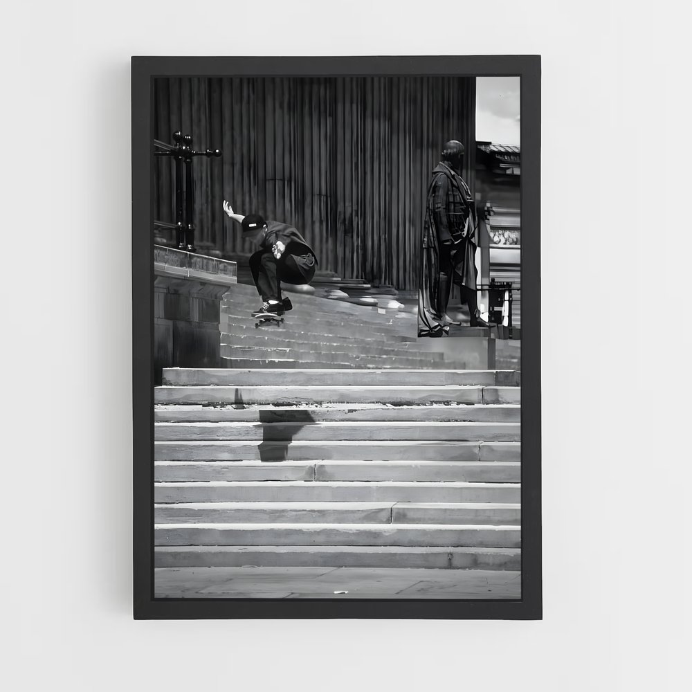 Poster Stairway to Tricks – affiche Skateboard (vue 2)